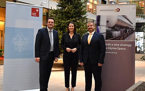 Tiroler Landesrat Rene Zumtobel, MEP Barbara Thaler, Kanton Uri Regierungsrat Dimitri Moretti
